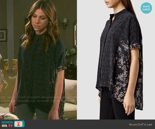 All Saints Fleet Virgo Shirt worn by Abigail Deveraux (Kate Mansi) on Days of our Lives