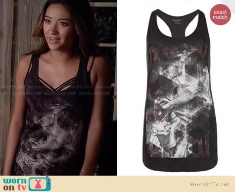 All Saints Folds Vest worn by Shay Mitchell on PLL