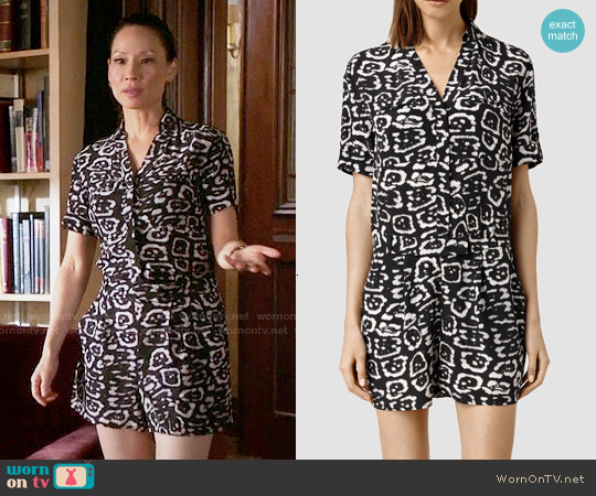 All Saints Jada Felix Playsuit worn by Joan Watson (Lucy Liu) on Elementary