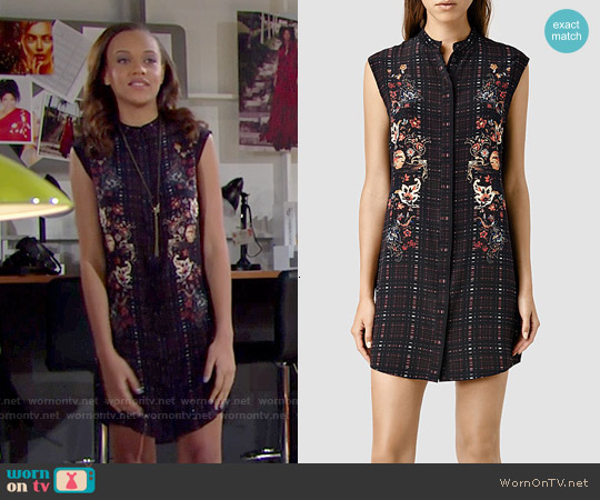 All Saints Luna Saloon Dress worn by Nicole Avant (Reign Edwards) on The Bold and the Beautiful