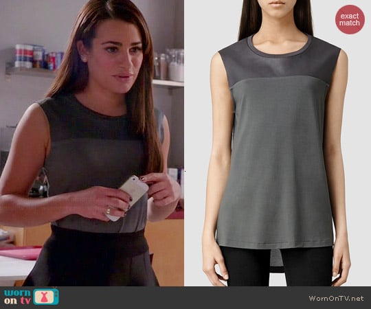 All Saints Mabel Top worn by Rachel Berry (Lea Michele) on Glee