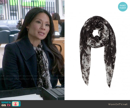 All Saints Mono Print Scarf worn by Joan Watson (Lucy Liu) on Elementary