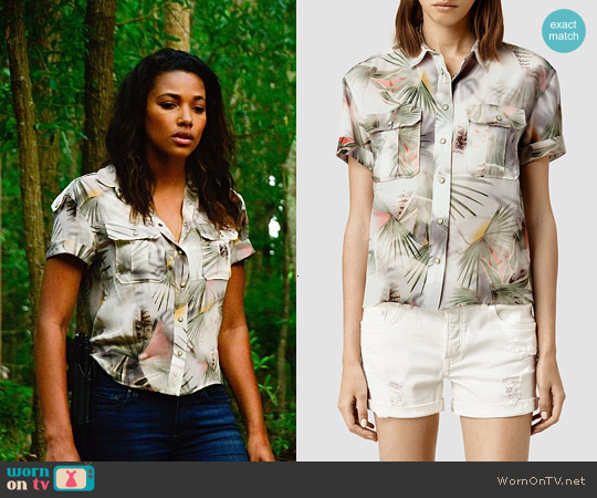 All Saints Octavia Colada Shirt worn by Eva Sinclair (Kylie Bunbury) on Under the Dome