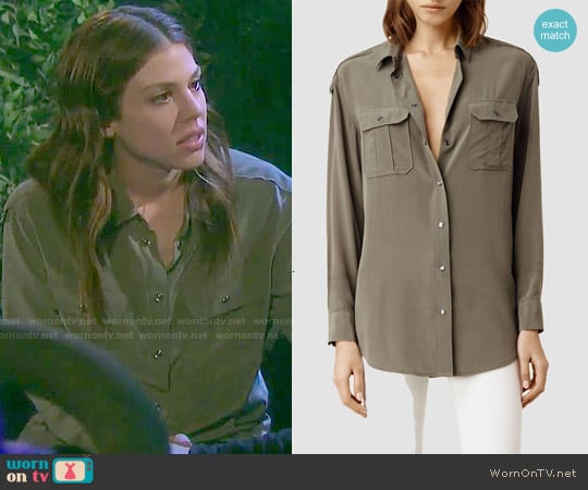 All Saints Octavia Se Shirt worn by Abigail Deveraux (Kate Mansi) on Days of our Lives