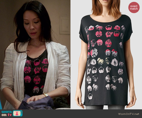 All Saints Poppy Crew T-shirt worn by Lucy Liu on Elementary