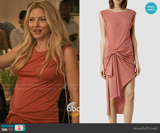 All Saints 'Riviera Devo' Dress in Rose worn by Kate Davis (Tabrett Bethell) on Mistresses