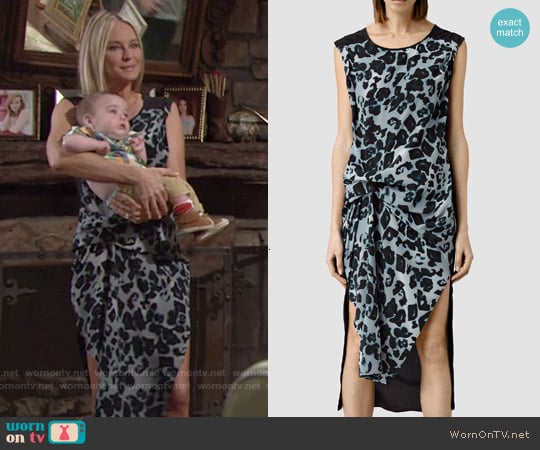 All Saints Riviera Leo Dress worn by Sharon Newman (Sharon Case) on The Young and the Restless