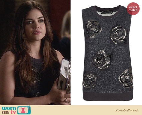 All Saints Scratch Tank worn by Lucy Hale on PLL