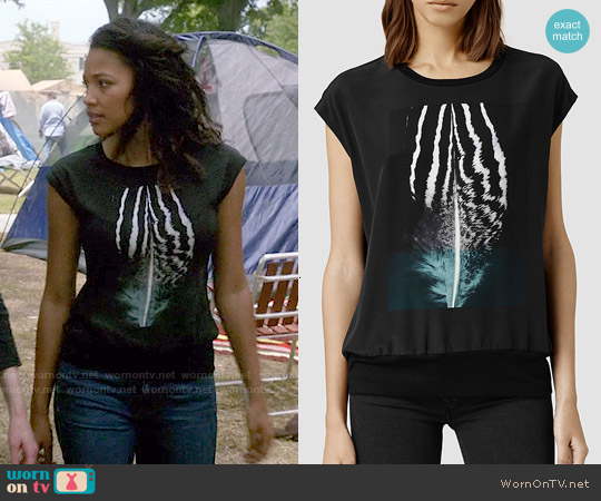 All Saints Strata Piuma Top worn by Eva Sinclair (Kylie Bunbury) on Under the Dome