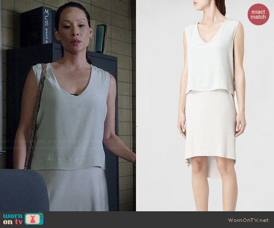 All Saints Tella Dress worn by Joan Watson on Elementary