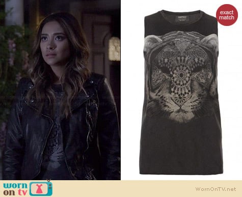 All Saints Tigre Tshirt worn by Shay Mitchell on PLL