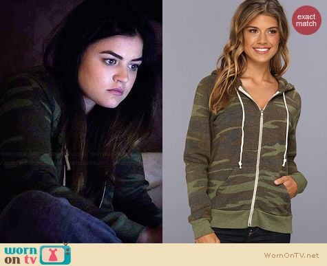 Alternative Adrian Hoodie in Eco Camo worn by Lucy Hale on PLL