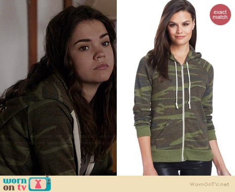 Alternative Adrian Hoodie in Eco Camo worn by Maia Mitchell on The Fosters