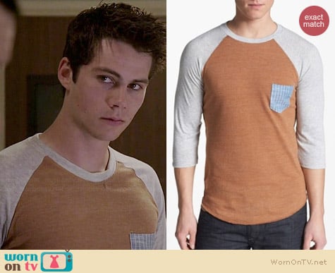 Alternative Baseball Pocket Tee worn by Dylan O'Brian on Teen Wolf