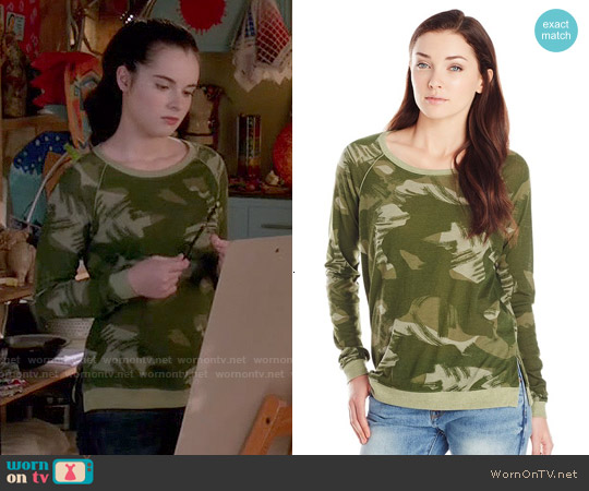 Alternative Locker Room Pullover in Paintbrush Camo worn by Bay Kennish (Vanessa Marano) on Switched at Birth