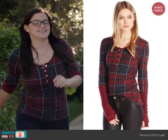 Alternative Thermal Henley in Redwood Plaid worn by Ariel Winter on Modern Family