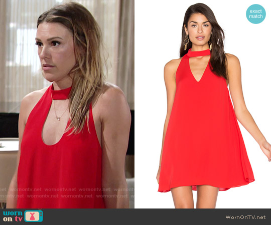 Amanda Uprichard Cassia Dress worn by Chloe Mitchell (Elizabeth Hendrickson) on The Young and the Restless