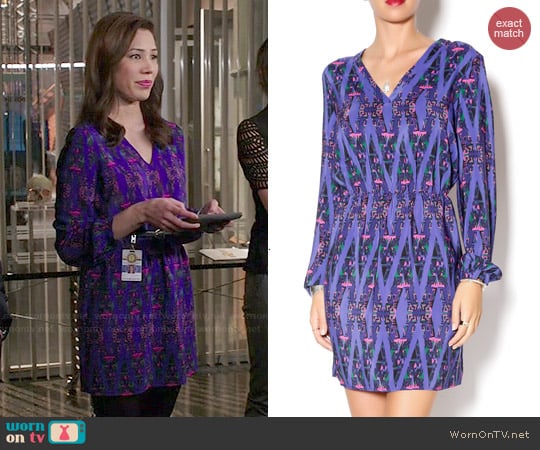 Amanda Uprichard Neon Aztec Print Dress worn by Angela Montenegro (Michaela Conlin) on Bones