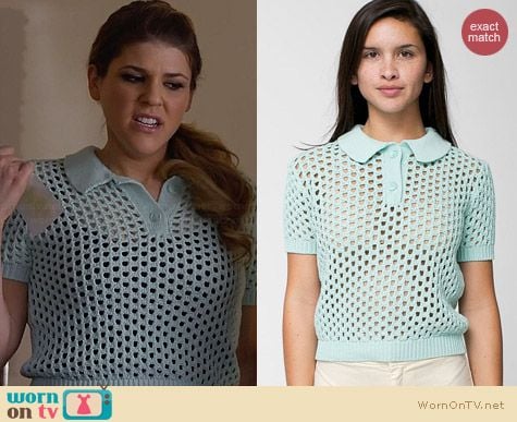 American Apparel Open Knit Tennis Shirt worn by Molly Tarlov on Awkward