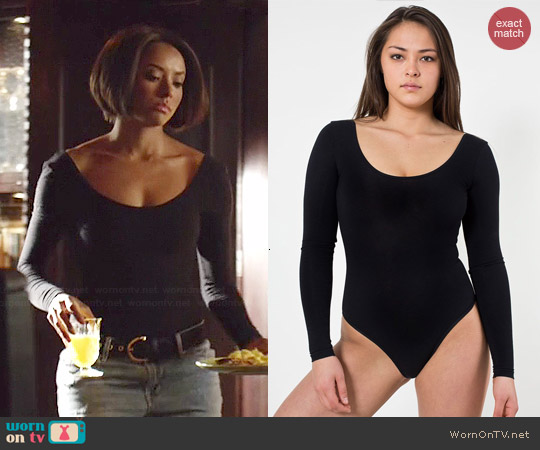 American Apparel U Neck Bodysuit worn by Kat Graham on The Vampire Diaries