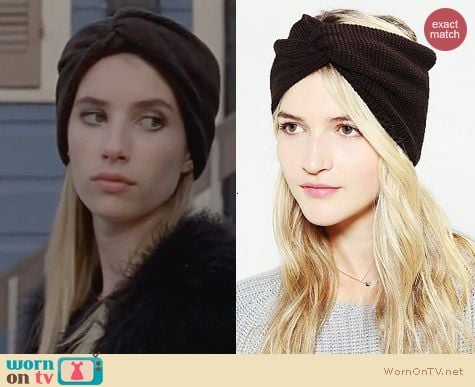 AHS Coven Fashion: Urban Outfitters Waffle Knit Headwrap worn by Emma Roberts