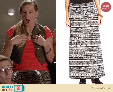 American Rag Tribal Print Maxi Dress worn by Heather Morris on Glee