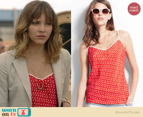 Ann Taylor Sail Print Cami worn by Katharine McPhee on Scorpion