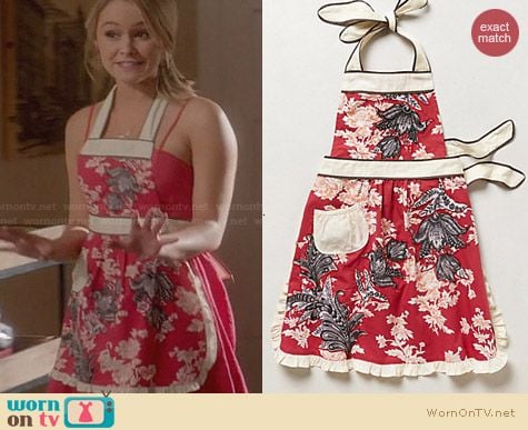 Anthropologie 3D Toile Apron worn by Cassi Thomson on Switched at Birth