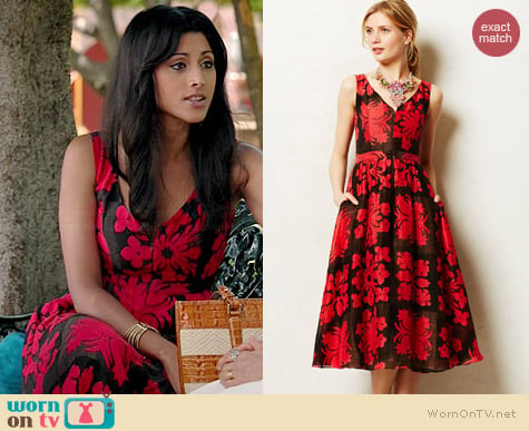 Anthropologie Bougainvillea Dress worn by Reshma Shetty on Royal Pains