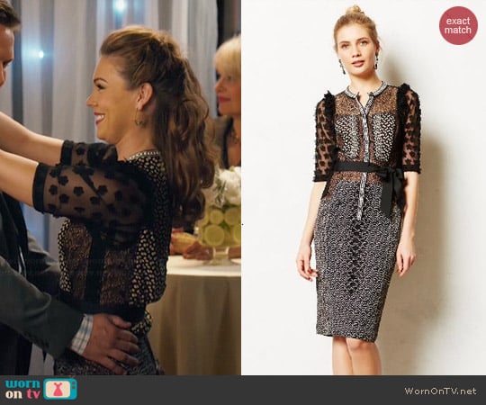 Anthropologie Allusione Sheath worn by AnnaBeth Nass (Kaitlyn Black) on Hart of Dixie