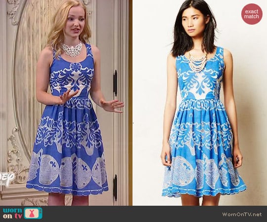 Anthropologie Azure Lace Dress worn by Liv Rooney (Dove Cameron) on Liv and Maddie