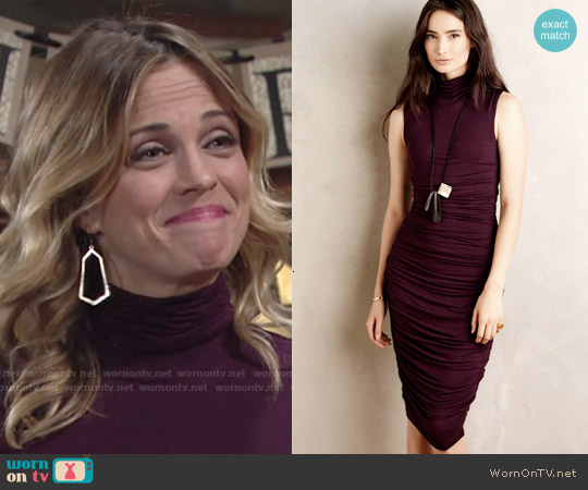 Bailey 44 Gathered Turtleneck Dress worn by Sage Warner (Kelly Sullivan) on The Young and the Restless