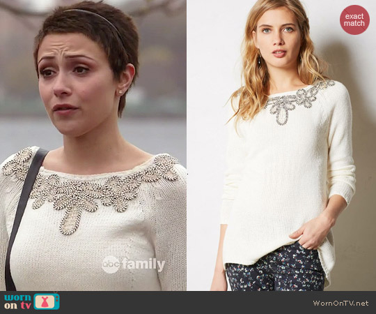 Anthropologie Bobine Sweater Tunic worn by Italia Ricci on Chasing Life