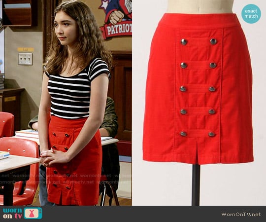 Anthropologie Brigadier Skirt worn by Riley Matthews (Rowan Blanchard) on Girl Meets World