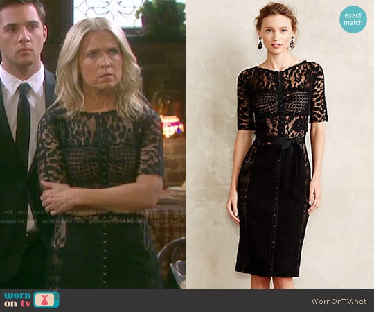 Anthropologie Carissima Sheath worn by Jennifer Horton (Melissa Reeves) on Days of our Lives