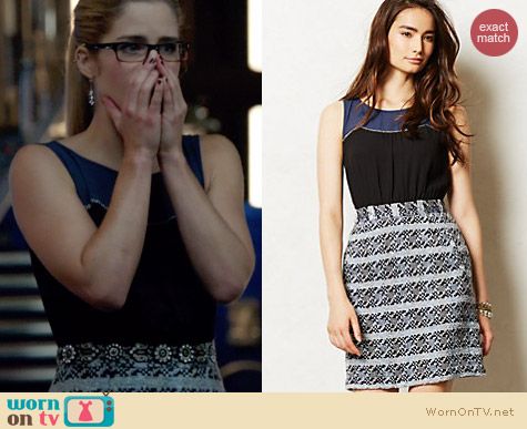 Anthropologie Carrington Dress worn by Emily Bett Rickards on Arrow