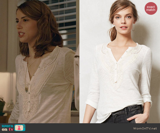 Anthropologie Chennai Henley worn by Wallis Currie-Wood on Madam Secretary