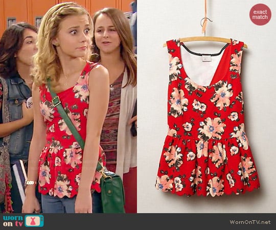 Anthropologie Clovelly Peplum Top worn by Avery Jennings (G. Hannelius) on Dog with a Blog