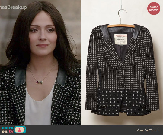 Anthropologie Crosswise Knit Jacket worn by Italia Ricci on Chasing Life