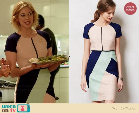 Anthropologie Danita Sheath in Blue worn by Analeigh Tipton on Manhattan Love Story