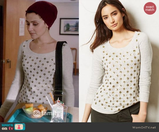 Anthropologie Dazzle Dot Sweatshirt worn by Italia Ricci on Chasing Life