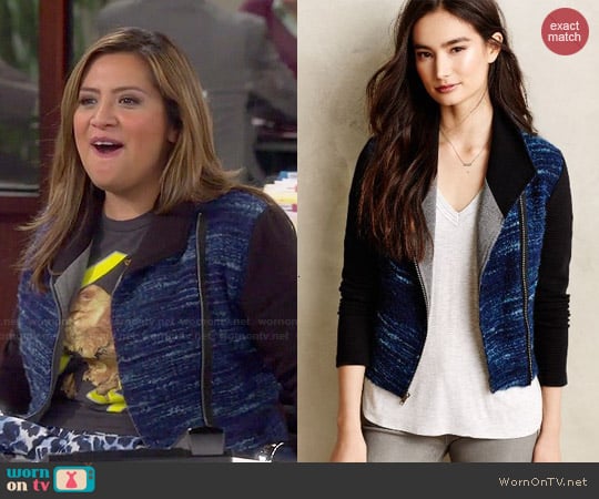 Anthropologie Dolan Boucle Moto Jacket worn by Cristela (Cristela Alonzo) on Cristela