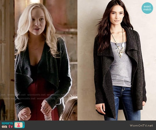 Anthropologie Draped Boucle Cardigan worn by Caroline Forbes (Candice Accola) on The Vampire Diaries