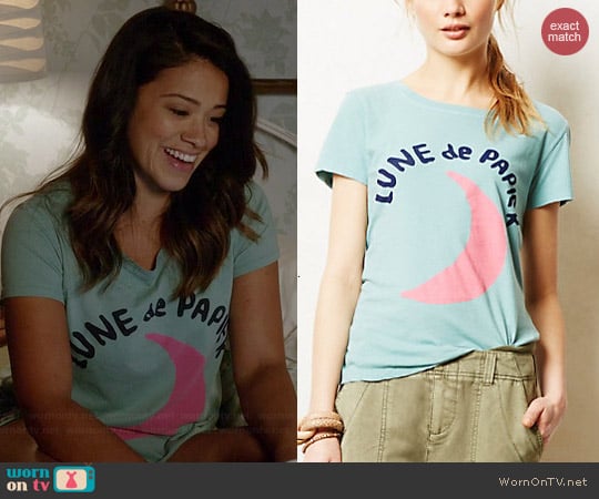 Anthropologie Francophile Tee worn by Gina Rodriguez on Jane the Virgin