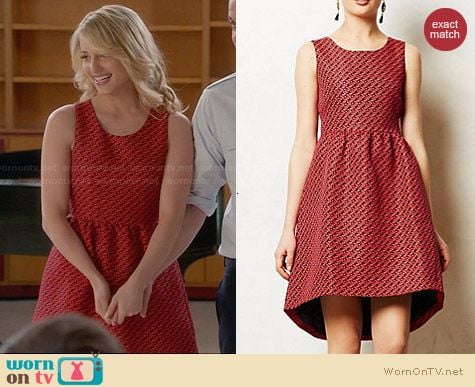 Anthropologie Geojacquard Dress worn by Dianna Agron on Glee