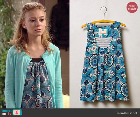 Anthropologie Merlon Tank in Blue Motif worn by Avery Jennings (G. Hannelius) on Dog with a Blog