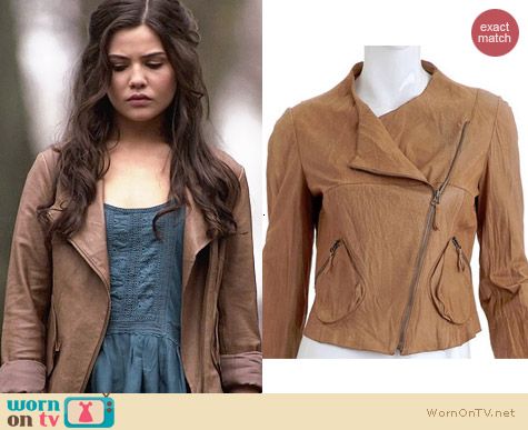 Anthropologie Mysa Leather Jacket worn by Danielle Campbell on The Originals