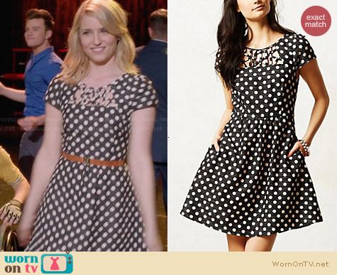 Anthropologie Nikola Dress worn by Dianna Agron on Glee