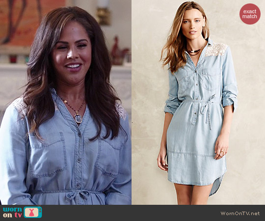 Anthropologie Novela Shirtdress worn by Lenora Crichlow on A to Z