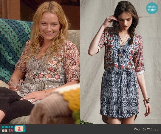 Anthropologie Perenne Shirtdress worn by Caryn Goldfarb (Becki Newton) on Weird Loners